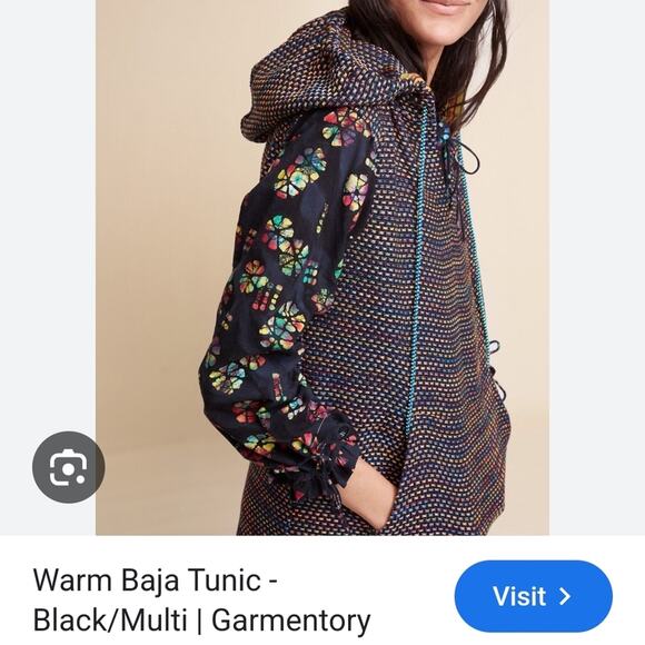 WARM Baja Tunic – Black/Multi  Size EU 2/Small New with Tags - Picture 3 of 6